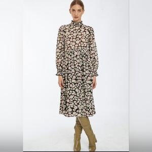 Floral Mock Neck Dress